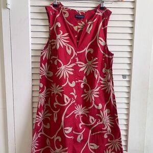 Red Pattern Tank Dress